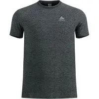 Odlo Essential Seamless T-Shirt Crew Neck S/S Maglia da corsa Uomo (M, grigio)