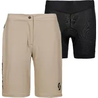 SCOTT Women's Shorts Vertic Lt with Pad Pantaloni da ciclismo Donna (XS, beige)