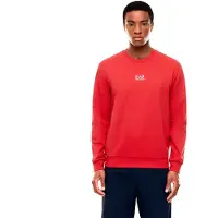 EA7 per uomo. 8NPM30_PJVRZ Felpa rossa Core Identity (L), Rosso, Casual, Sportivo, Cotone
