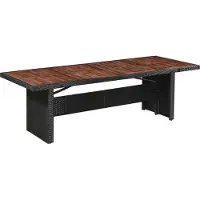 Syfax Tavolo da Giardino 240x90x74 cm in Polyrattan e Massello Acacia