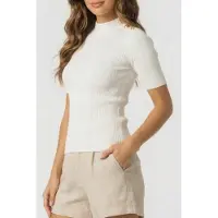 Guess Marciano By Grace Mock Neck Ss Sweater Macadamia Taglia: XS | Maglioni a maglia Outlet | Donna