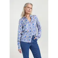 Josephine & Co Jack Blouse Royal Blue Print Taglia: 36 | Maglie a manica lunga Outlet | Donna | Blu