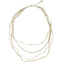 White Stuff Blossom Multi Layer Necklace Gold Tone Metallic Taglia: OS | Collane Outlet | Donna | Giallo