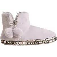 White Stuff Faux Fur Bootie Slipper Mid Grey Taglia: L | Infradito Outlet | Uomo | Grigio