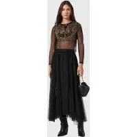 AllSaints Ally Tulle Skirt Black Taglia: 8 | Maxi gonne Outlet | Donna | Nero