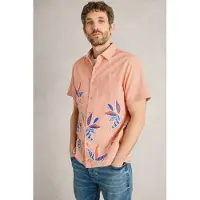 White Stuff Finsbury Leaves Printed Shirt Pink Print Taglia: XL | Camicie Casual Outlet | Uomo | Rosa
