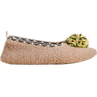 White Stuff Pom Ballet Slipper Dark Natural Taglia: 6 | Infradito Outlet | Donna
