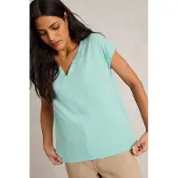 White Stuff Nelly Nep Notch Neck Tee Bright Blue Taglia: 8 | Maglie Sportivi Outlet | Donna | Blu