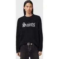 AllSaints Saints Crew Black/chalk White Taglia: S | Maglioni a maglia Outlet | Uomo | Bianco