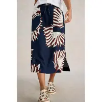White Stuff Elle Linen Blend Skirt Navy Multi Taglia: 8 REGULAR | Minigonne Outlet | Donna | Bianco