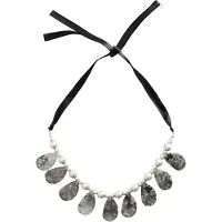 White Stuff Daisy Resin Ribbon Necklace Dusty Grey Taglia: OS | Collane Outlet | Uomo | Grigio