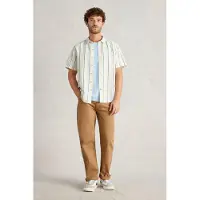 White Stuff Keswick Ss Stripe Linen Shirt Natural Multi Taglia: XXL | Camicie Casual Outlet | Uomo | Bianco