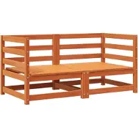 vidaXL Divani angolari da giardino 2 pz. Marrone cera 70x70x67 cm in legno di pino massiccio