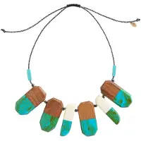 White Stuff Dipped Wooden Necklace Brown Multi Taglia: OS | Collane Outlet | Uomo | Marrone