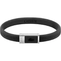 Lacoste Braccialetto In Silicone Nero 2040114 — Braccialetto