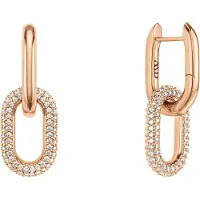 Daniel Wellington Orecchini Sparkling Crystal Link Bronzo — Orecchini