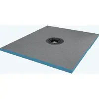 Doporro Piatto Doccia 100x120x4 cm da Piastrellare in Polistirene Rigido XPS Tagliabile, con Piletta di Scarico 35L/min, Pronto per Bagno Moderno