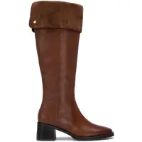 Carmela per donna. 16269101-CAMEL Stivali in pelle marrone 162691 (37), 3 a 5cm, Cerniera, Casual, Classico