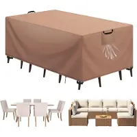 OEM Copertura protettiva per mobili da giardino - Impermeabile, protezione UV - 1 pezzo - Khaki - Tessuto Oxford - 170 x 94 x 71 cm