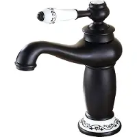OEM Rubinetto da bagno antico, materiale in ottone, comando monocomando, nero, ottone