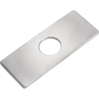 Markenlos Copertura per foro di scarico da 6 pollici per rubinetteria da bagno, acciaio inossidabile, piastra di copertura 3 in 1, rettangolare - Argento spazzolato, pratica e resistente.