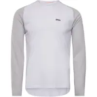 POC Motion Air L/S Jersey Maglietta da ciclismo Uomo (XL, bianco/grigio)