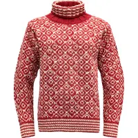 Devold Svalbard Sweat Highneck Pullover di lana (L, fuchsia)