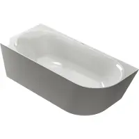 VIGOUR DERBY V3 Vasca da bagno angolare in acrilico con rivestimento 180 x 80 cm bianco lucido, angolo sinistro