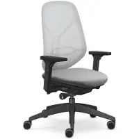 Sedus se:kit pro Sedia da ufficio con meccanismo sincronizzato, regolazione individuale del peso, supporto lombare e schienale rivestito in tessuto a membrana in grigio chiaro/chiaro