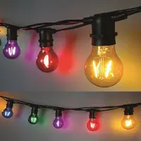F-H-S International Fiaccole a filamento per feste 10 lampadine colorate 5m estensibili FHS 33385