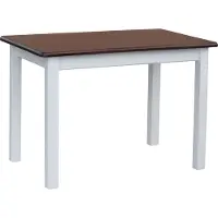 Koma Tools Tavolo da pranzo, pino massello, 100 × 60 cm, bianco/tinta noce