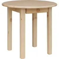 Koma Tools Tavolo rotondo, pino massello, con cassetto, Ø 90 cm, naturale verniciato