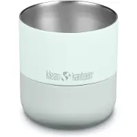 Klean Kanteen Rise Lowball with Slide Lid Bicchiere isolante (237 ml, grigio/bianco)