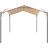 Syfax Gazebo Padiglione Tenda Tettoia 3x3 m Acciaio Beige