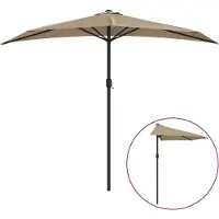 Syfax Ombrellone da Balcone Palo in Alluminio Talpa 270x144 cm a Metà