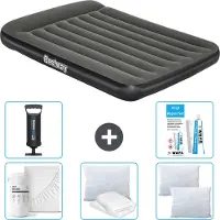 Bestway Materasso gonfiabile - Letto alla francese - 137 x 191 x 30 cm - Verde - Accessori inclusi