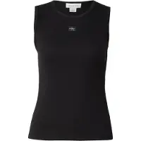 Calvin Klein Jeans Sl Woven Label 2x2 Tank Top Black Taglia: XL | Canottiere Outlet | Donna | Nero