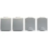 McPower Set antiumidità ''Fix hallway'', 4 pezzi, IP54, connessione a spina