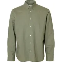 Selected Camicia In Misto Lino Uomini Grigio S