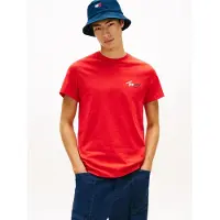 Tommy Hilfiger Tjm Slim Sign Chest Rapid Red Taglia: XL | Magliette basic Outlet | Uomo | Rosso