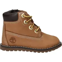 Timberland per ragazzo. TB1A125Q2311 Stivaletti alla caviglia in pelle di pino marrone Pokey (24), Basso, Cerniera, Casual, moda per bambini