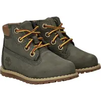 Timberland per ragazzo. TB1A1VOSA581 Stivaletti in pelle verde Pokey Pine (21), Basso, Cerniera, Casual, moda per bambini