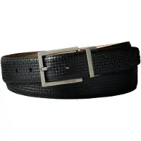 Calvin Klein Square Buckle Emboss Belt Black/brushed Nickel Taglia: 90 | Cinture Outlet | Uomo | Nero