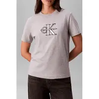 Calvin Klein Ss Classic Monologo Tee Bc06 Grey Heather Taglia: L | Maglie Sportivi Outlet | Donna | Grigio