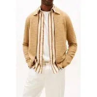 Tommy Hilfiger Seasonal Structure Zip Sweater Safari Canvas Taglia: XL | Cardigan Outlet | Uomo