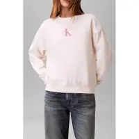 Calvin Klein Monologo Foil French Sweatpants Black Taglia: M | Maglie a manica lunga Outlet | Donna | Nero