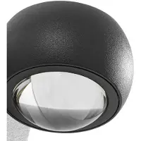 LINDBY Proiettore da esterno a LED Focra, nero, a 2 luci, CCT, IP54