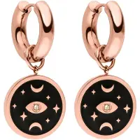 Purelei Orecchini 'Galaxy' oro rosé / nero / trasparente