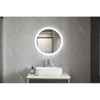 Quality Heating Specchio rotondo - Bianco - 60 cm, 30 Watt, anticondensa