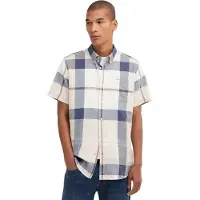 Barbour - Camicia Uomo in cotone e Lino - Douglas S/S Tailored Shirt Oban Mist Tartan per Uomo in Cotone - Taglia M - Beige